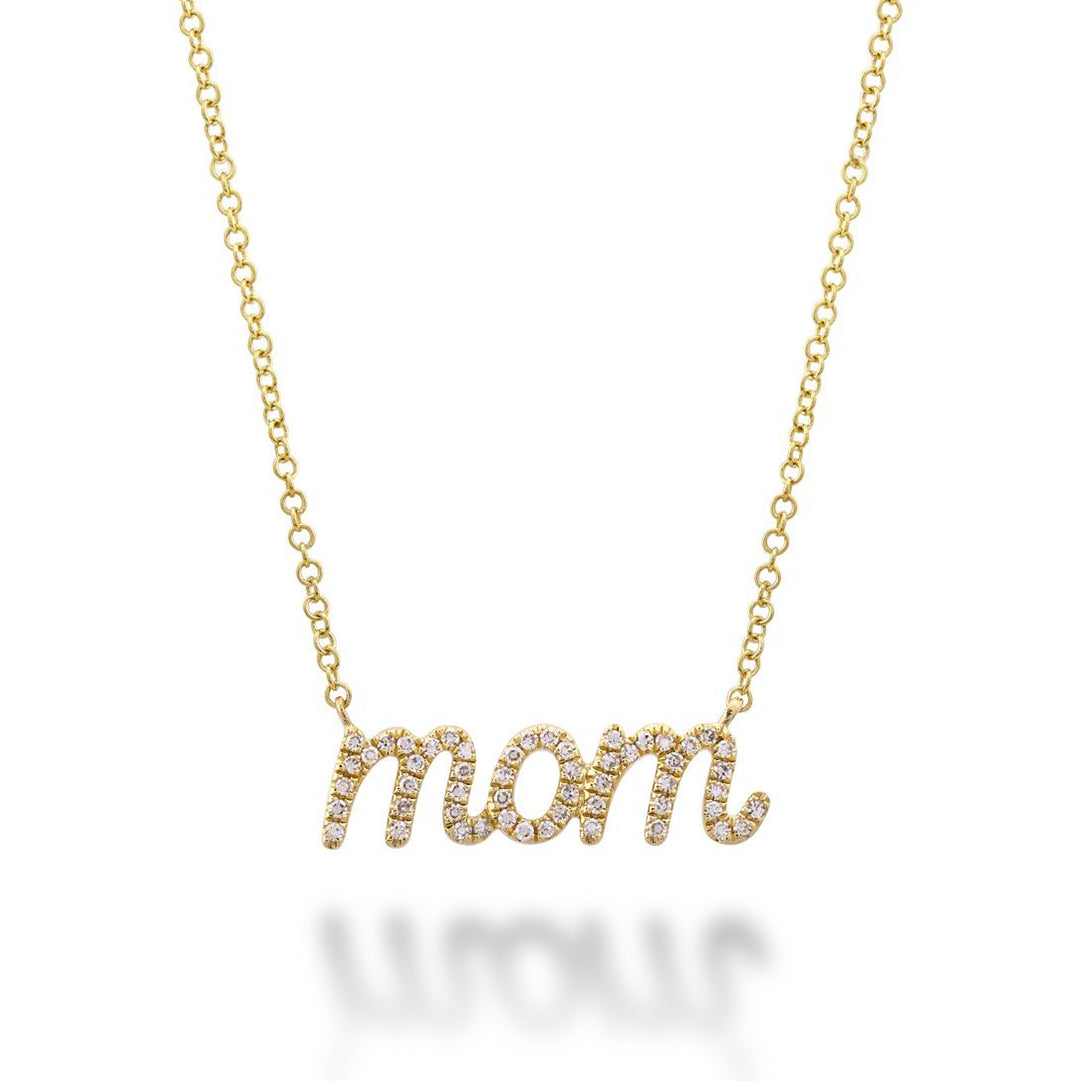 14K Gold MOM Diamond Necklace by ORLY Jewellers