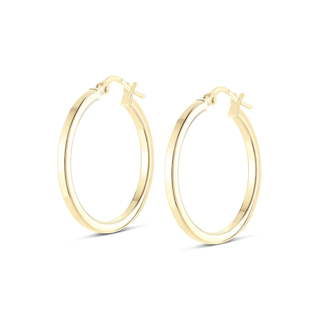 Miss Mimi Medium Square Edge Hoop Earrings | ORLY Jewellers