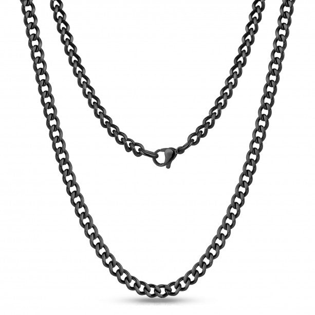 A.R.Z Steel 5mm Cuban Link Necklace | Stainless Steel | ORLY Jewellers