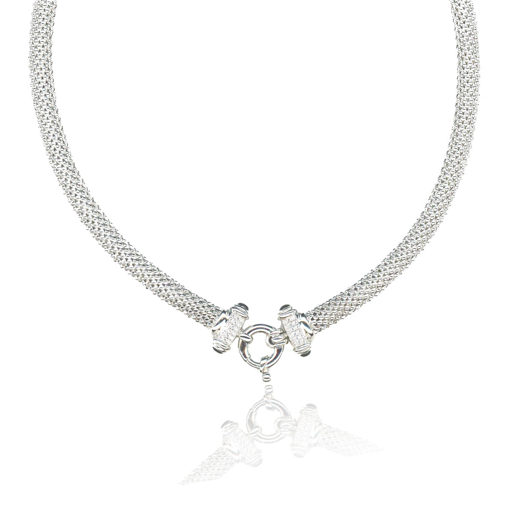 Miss Mimi Mesh Necklace-Sterling Silver-Gold Vermeil | ORLY Jewellers