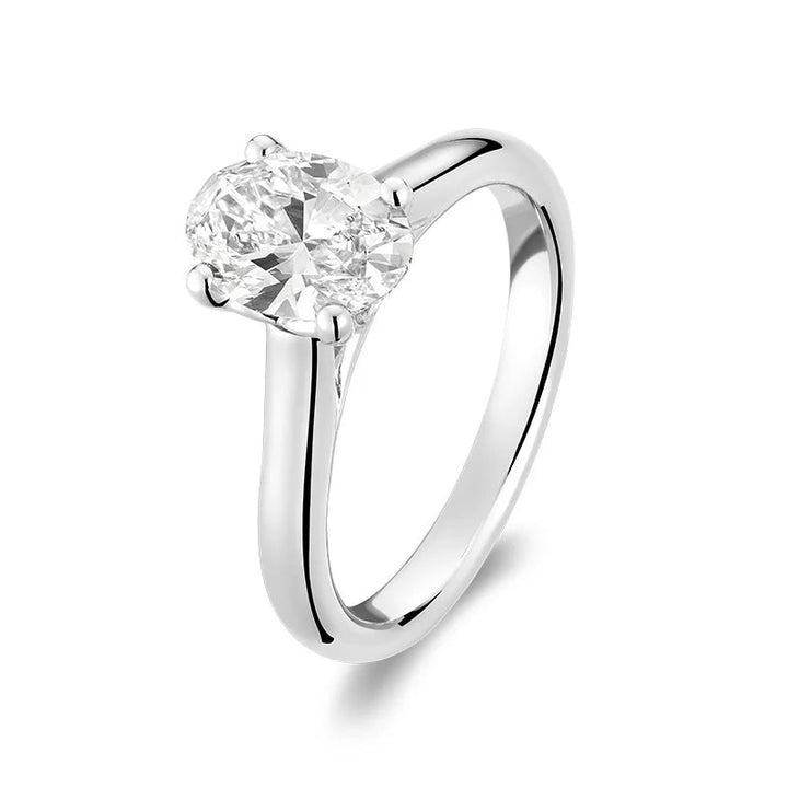 Bridal Oval Solitaire Lab Grown Diamond Ring