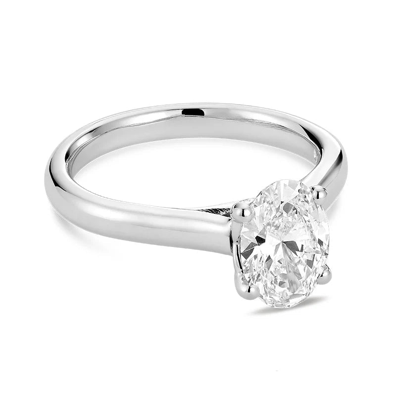 Bridal Oval Solitaire Lab Grown Diamond Ring
