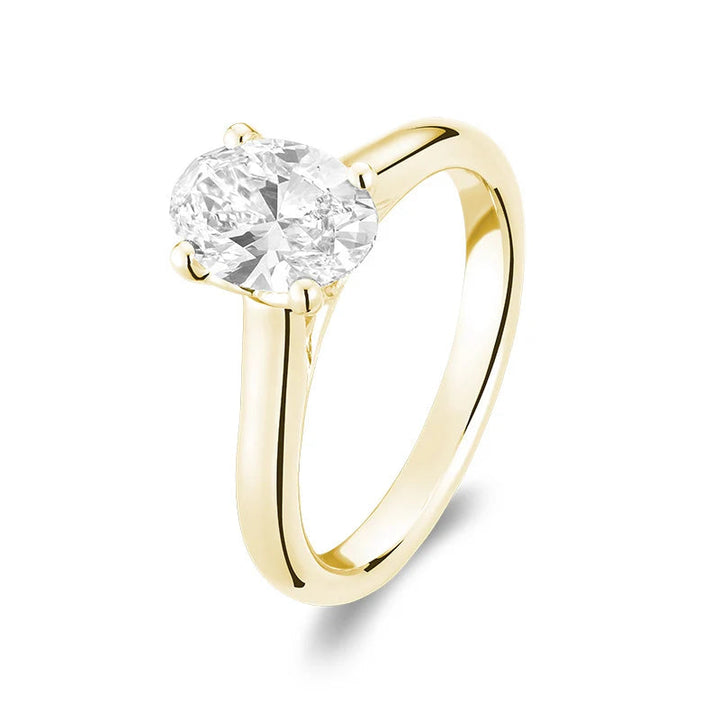 Bridal Oval Solitaire Lab Grown Diamond Ring