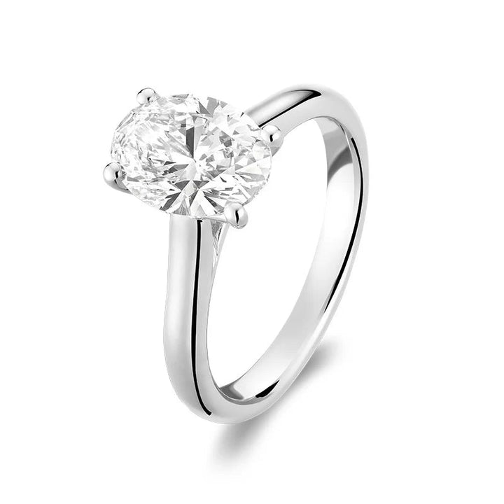 Bridal Oval Solitaire Lab Grown Diamond Ring
