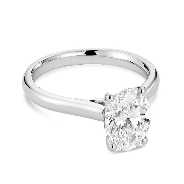 Bridal Oval Solitaire Lab Grown Diamond Ring