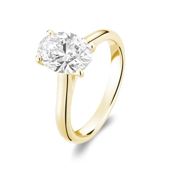 Bridal Oval Solitaire Lab Grown Diamond Ring