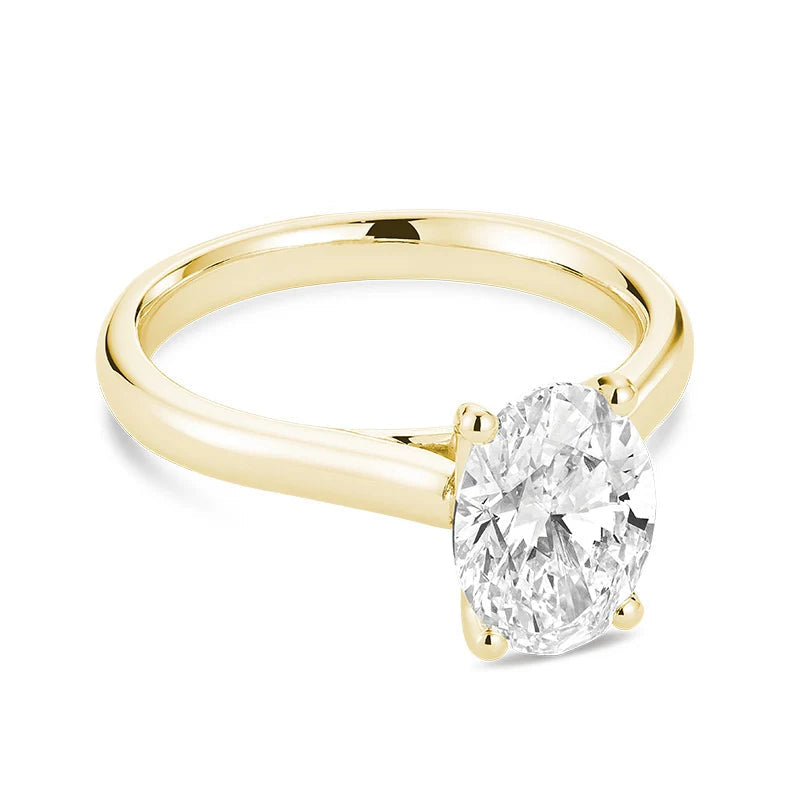 Bridal Oval Solitaire Lab Grown Diamond Ring