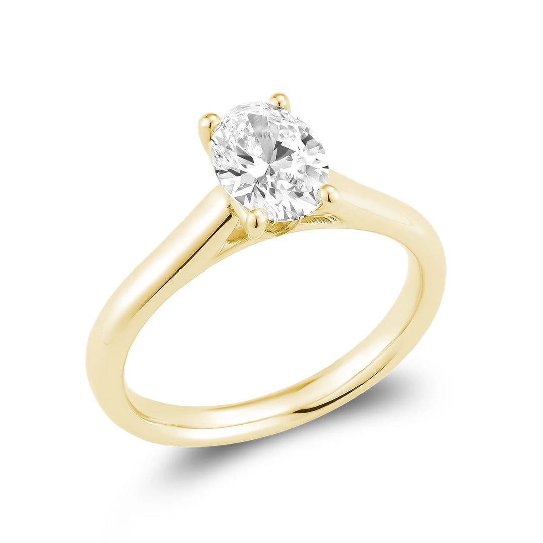 Bridal Oval Solitaire Lab Grown Diamond Ring