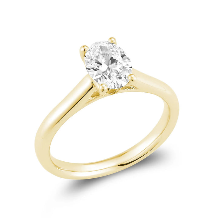 Bridal Oval Solitaire Lab Grown Diamond Ring