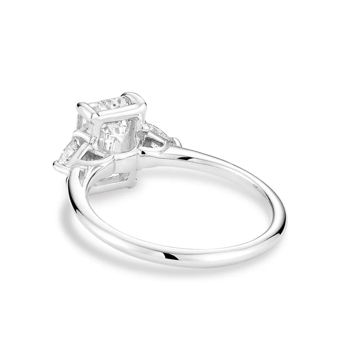 Trinity Bridal Collection Emerald &amp; Trillion Cut Lab Grown Diamond Ring