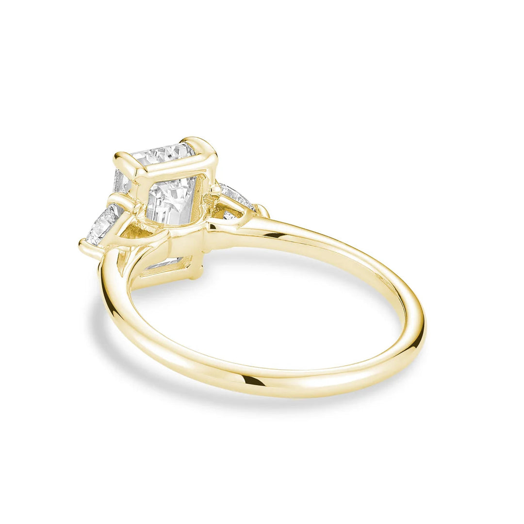 Trinity Bridal Collection Emerald &amp; Trillion Cut Lab Grown Diamond Ring