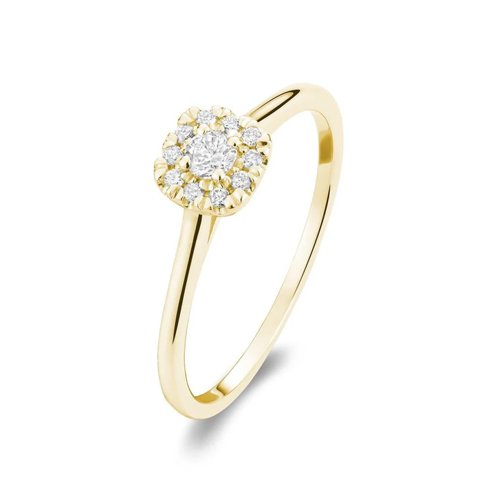 Cushion Diamond Halo Engagement Ring