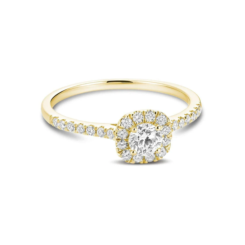 Cushion Diamond Halo Ring