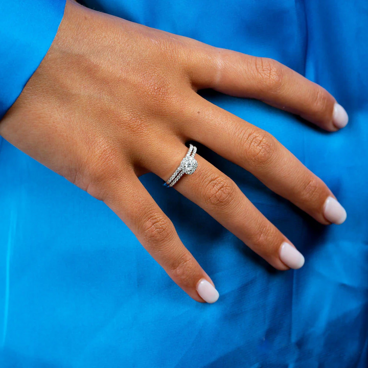 Cushion Diamond Halo Ring