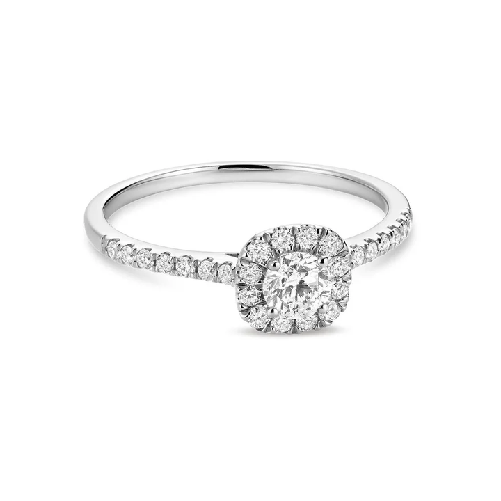 Cushion Diamond Halo Ring