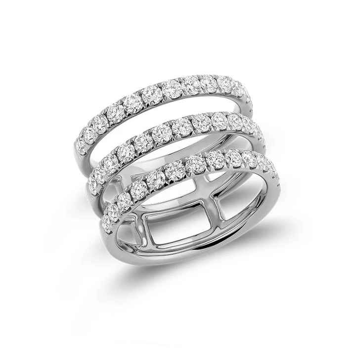 Fancy Ring Triple Open Rows