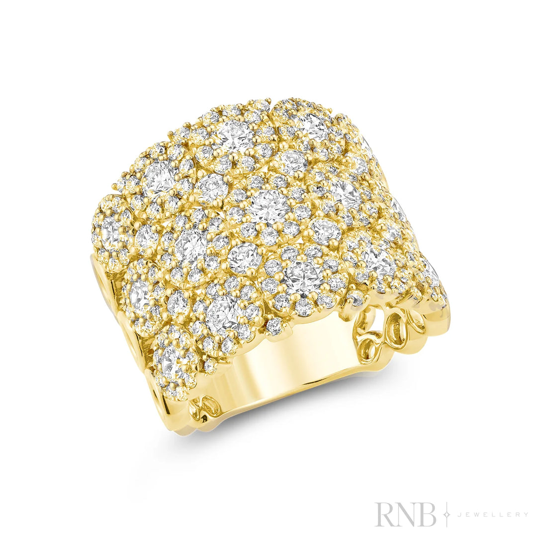 Fancy Wide Cluster Lab Grown Diamond Ring