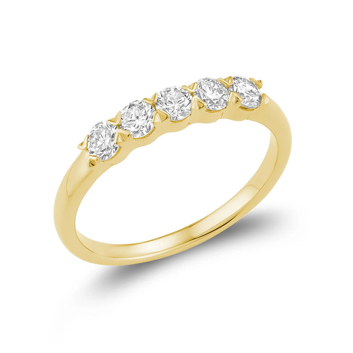 Semi Eternity Five Stone Lab Grown Diamond Ring