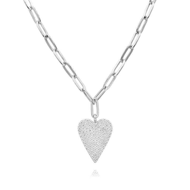Miss Mimi Heart Pave Necklace | Sterling Silver | ORLY Jewellers
