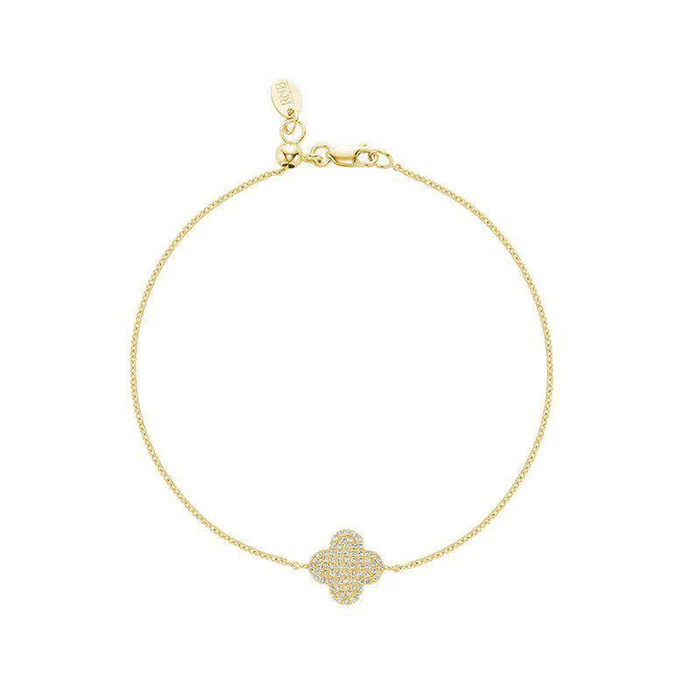 Pave Clover Diamond Bracelet