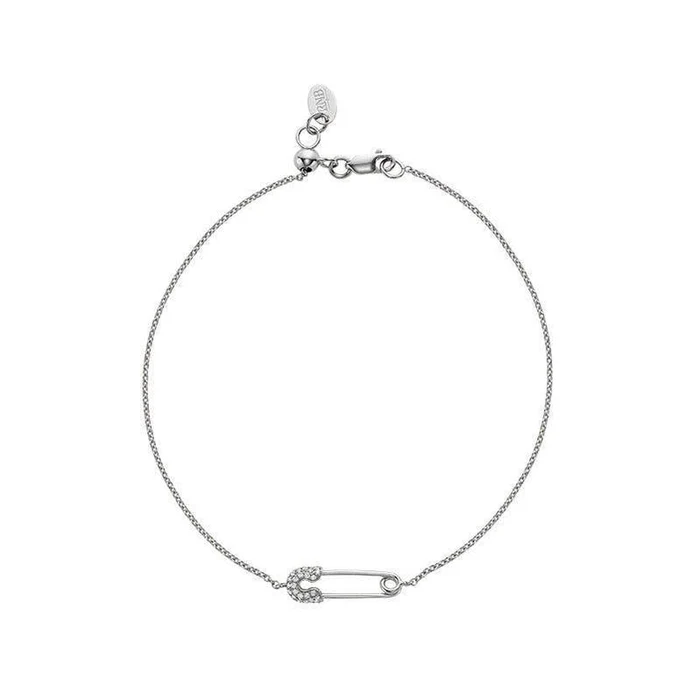 Safety Pin Diamond Bracelet