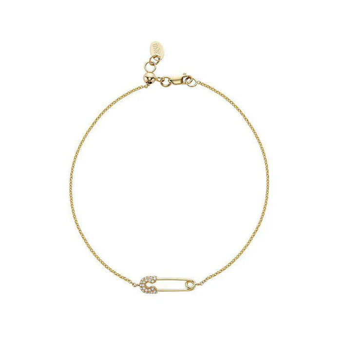 Safety Pin Diamond Bracelet