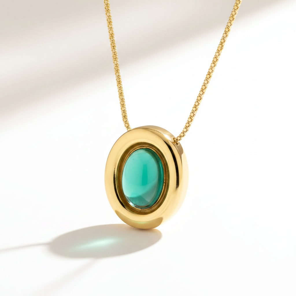 Miss Mimi Color Burst Oval Pendant