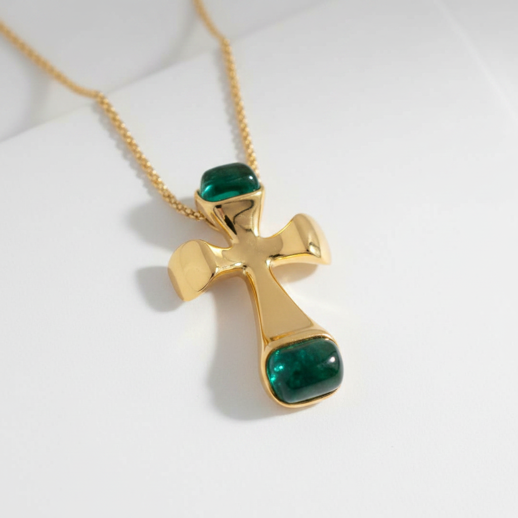 Miss Mimi Color Burst Cross Pendant