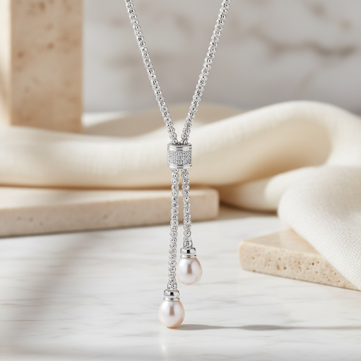 Miss Mimi Freshwater Pearl Lariat Necklace