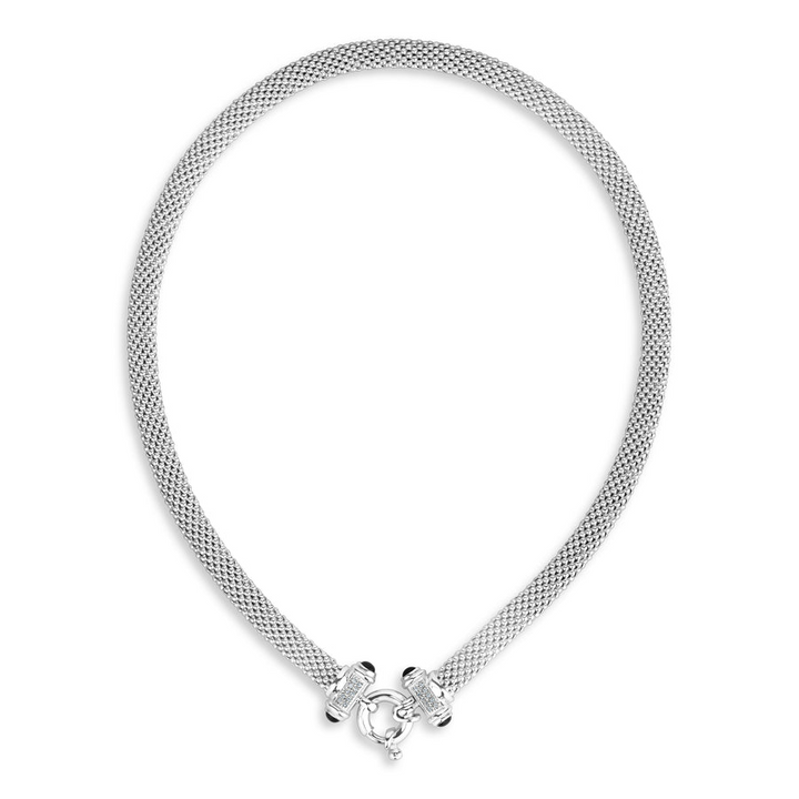 Miss Mimi Mesh Round Buckle Necklace