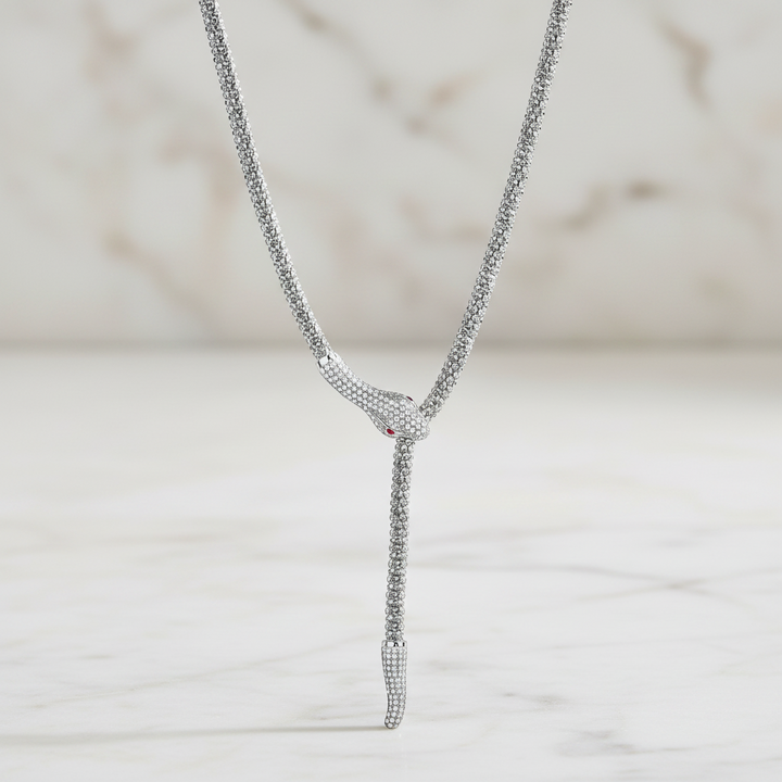 Miss Mimi Serpentine Bite Lariat Necklace