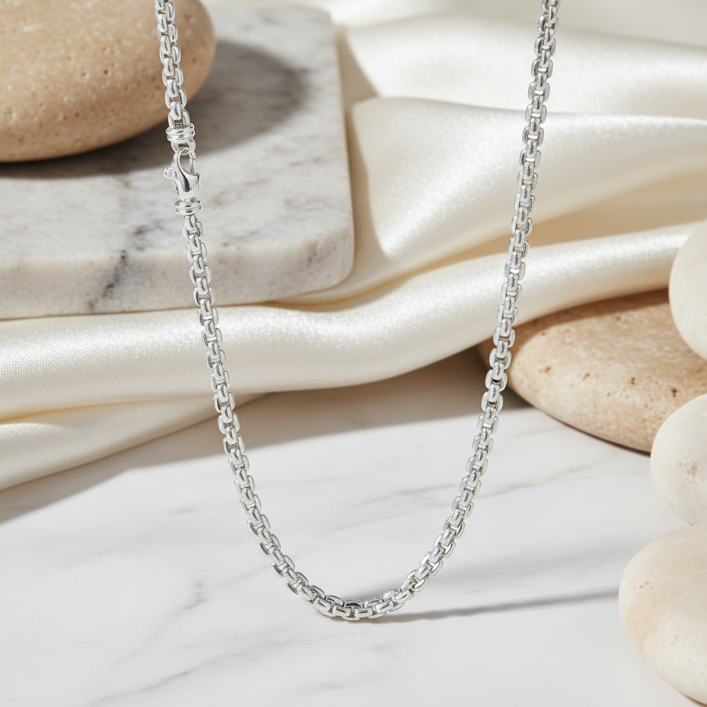 Miss Mimi Rounded Cube Link Necklace