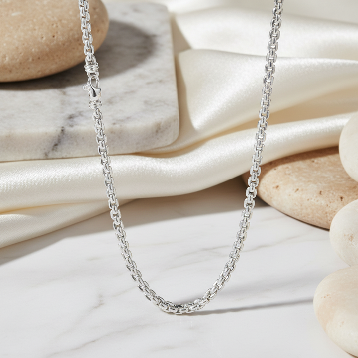 Miss Mimi Rounded Cube Link Necklace