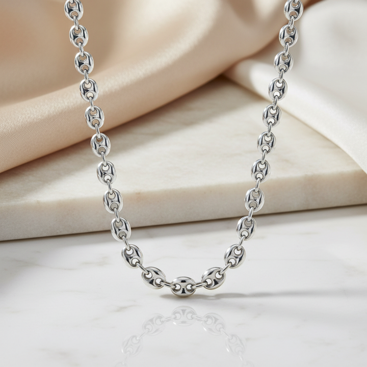 Miss Mimi Flat Coffee Bean Necklace