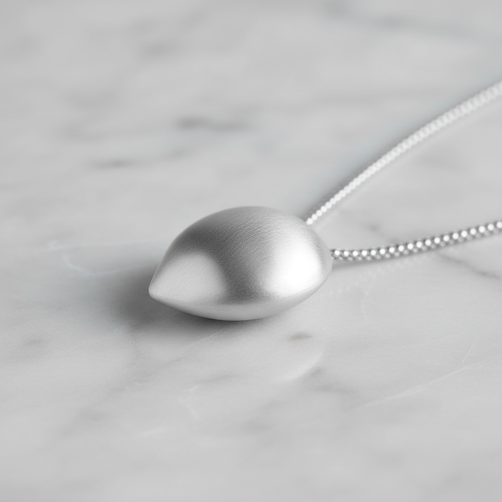 Miss Mimi Brushed Puff Tear Necklace