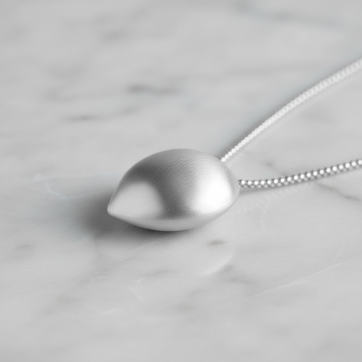 Miss Mimi Brushed Puff Tear Necklace