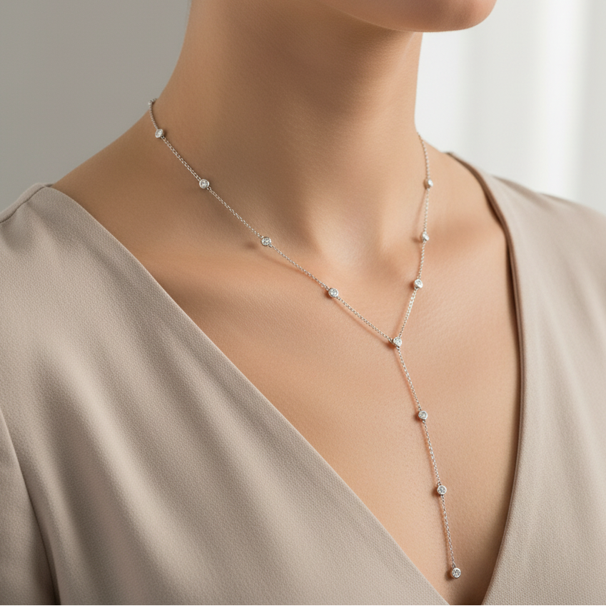 Miss Mimi Diamond by the Yard Lariat Necklace
