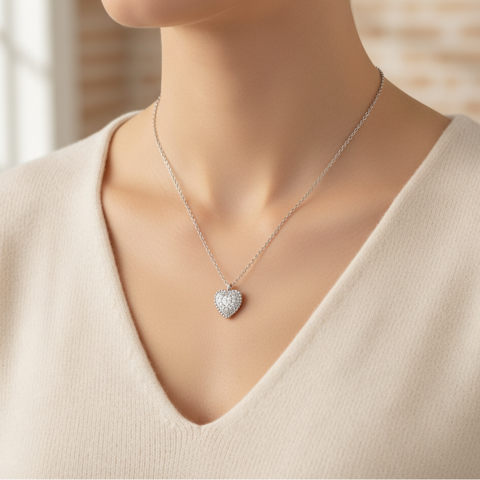 Miss Mimi Heart Dew Drop Necklace