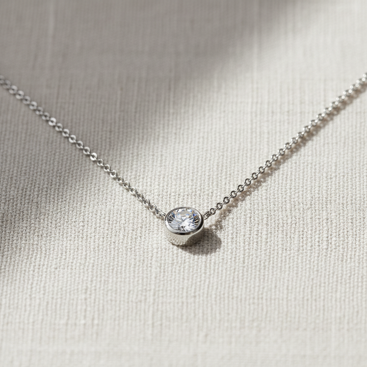 Miss Mimi 5mm Bezel Drop Necklace