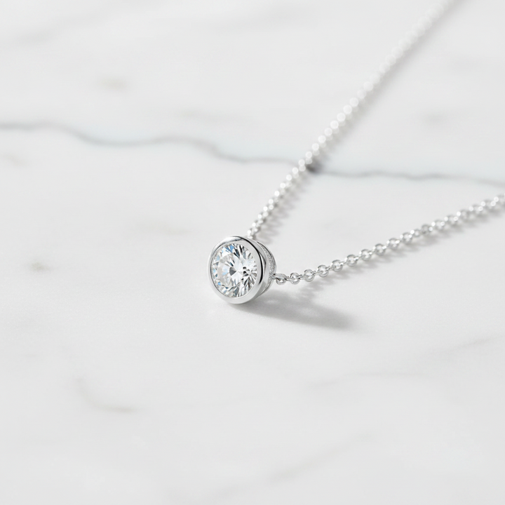 Miss Mimi 6mm Bezel Drop Necklace