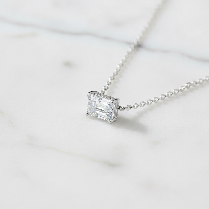 Miss Mimi 5mm Emerald Cut Necklace