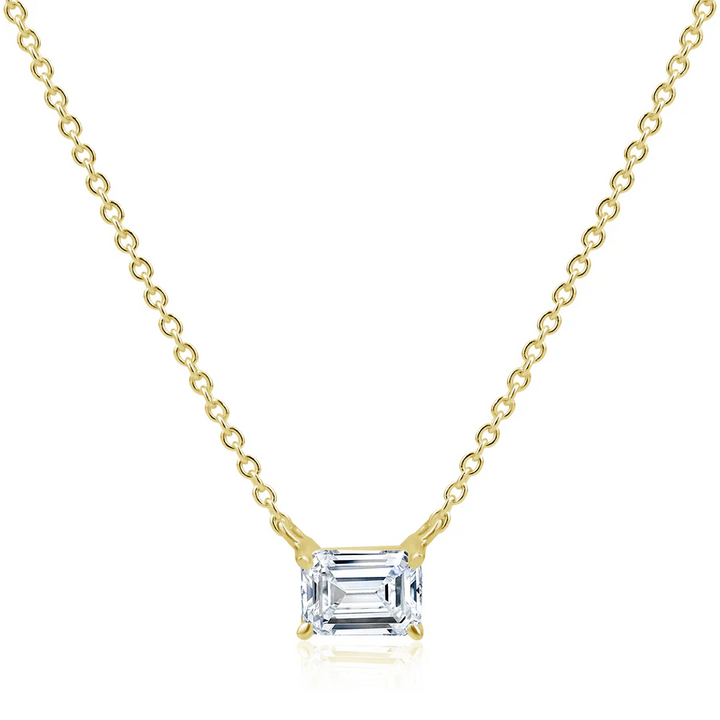 Collier Miss Mimi avec émeraude taille asscher 5 mm