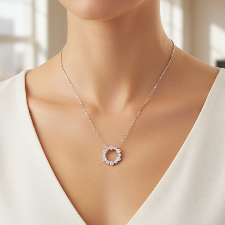 Miss Mimi Milgrain Circle of Life Necklace