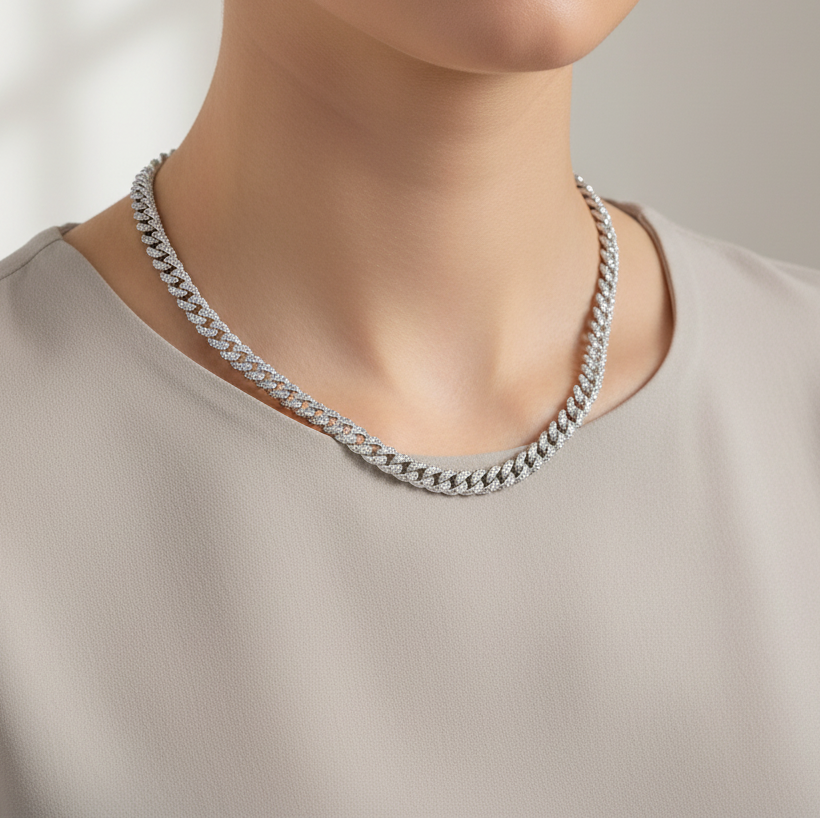 Miss Mimi Fancy Cuban Link Necklace