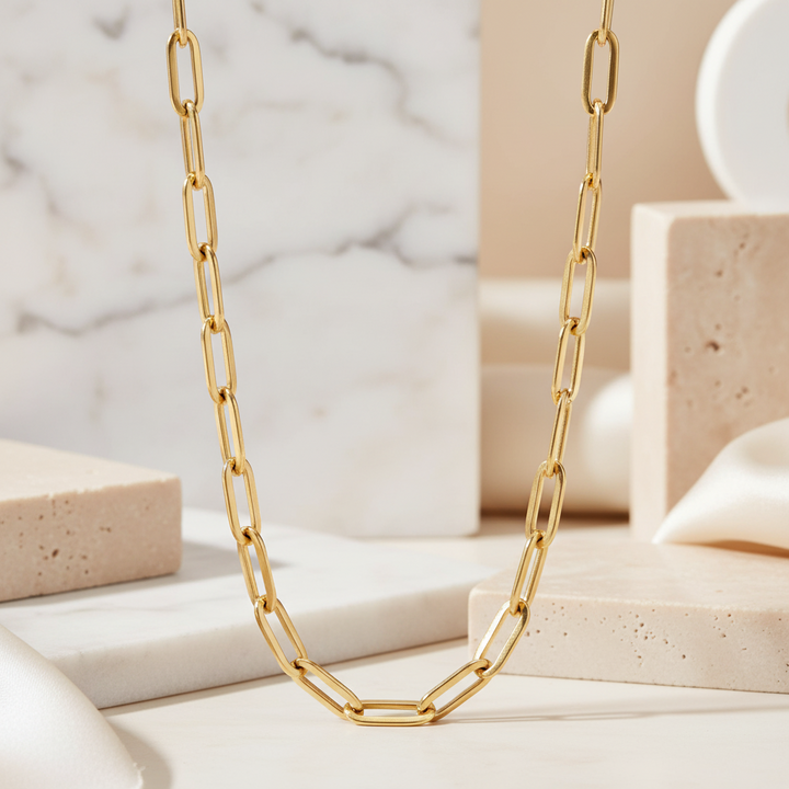 Miss Mimi Paper Clip Tube Necklace