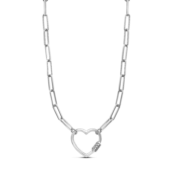 Miss Mimi Heart Paper Clip Necklace | Sterling Silver | ORLY Jewellers