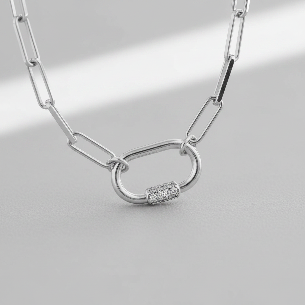 Miss Mimi Paperclip Choker Bolt Necklace