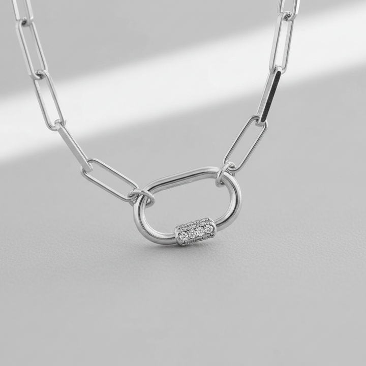 Miss Mimi Paperclip Choker Bolt Necklace