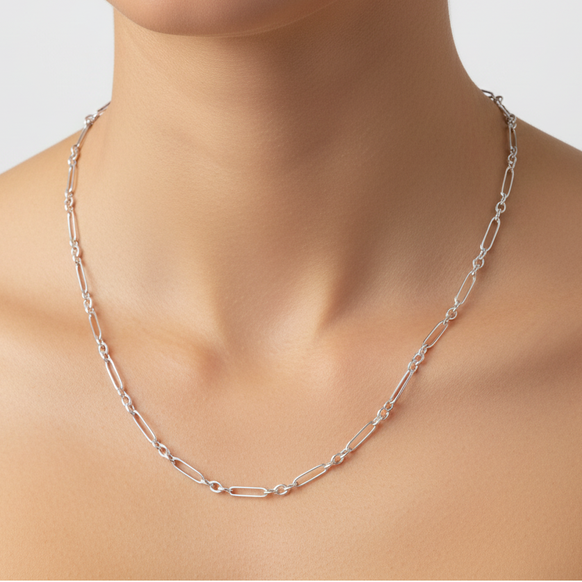Miss Mimi Small Tube Paperclip Necklace