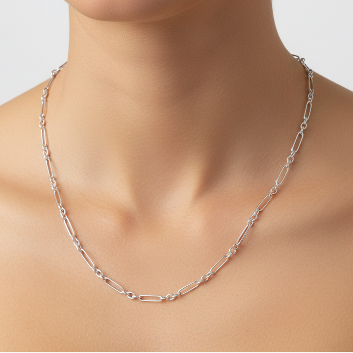 Miss Mimi Small Tube Paperclip Necklace